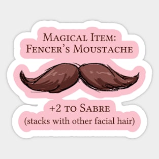 Fencer's Magical Moustache Sticker